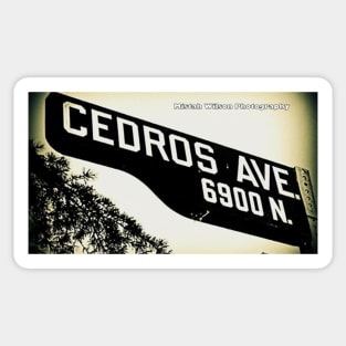 Cedros Avenue, SFV, Van Nuys, California by Mistah Wilson Sticker